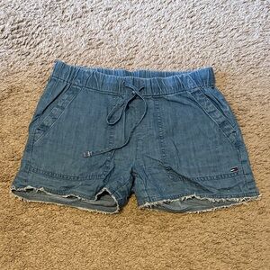 Tommy Hilfiger Light Blue Denim Drawstring Women's Shorts